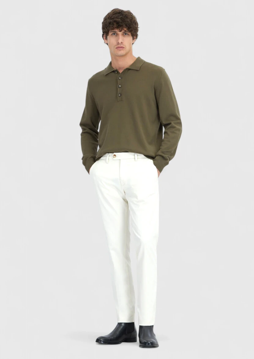 Khaki Knitwear Sweatshirt 