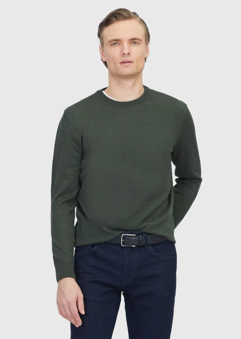 Khaki Knitwear Sweatshirt - RAMSEY