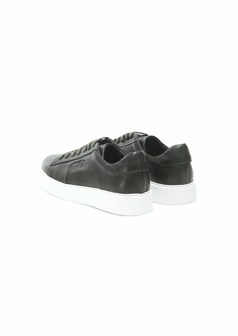 Khaki Leather Sneaker - 4