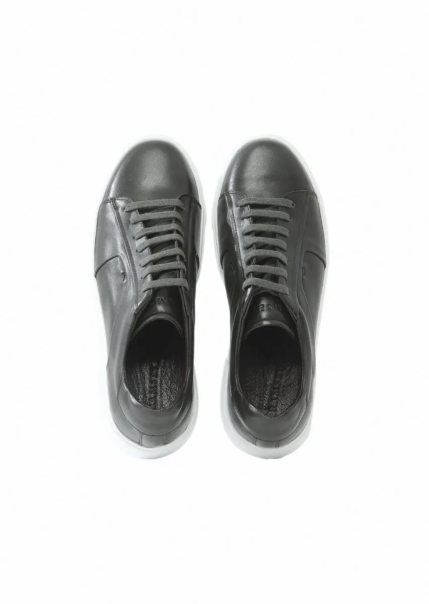 Khaki Leather Sneaker - 6