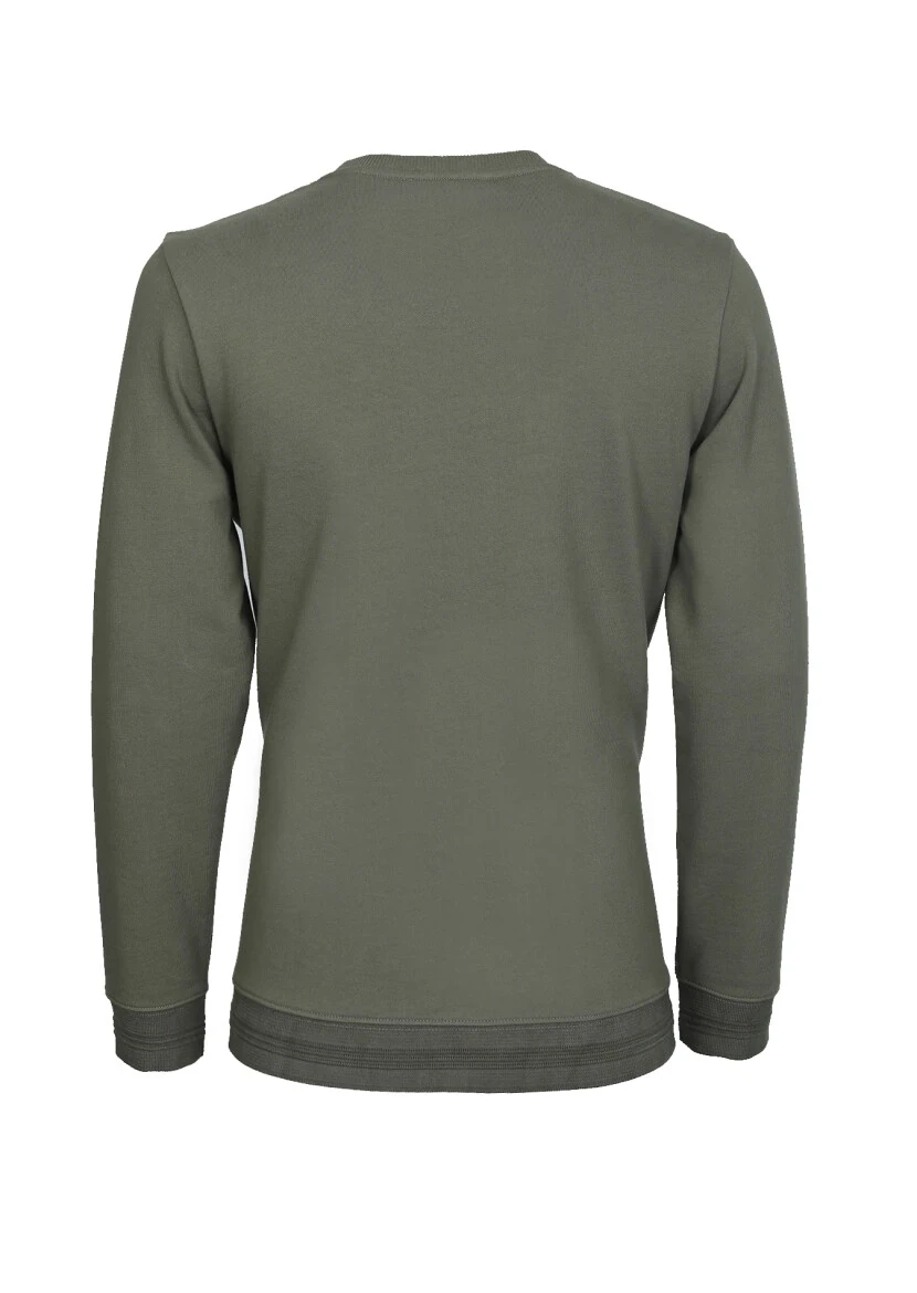 Khaki Patterned Sweatshirt - 7