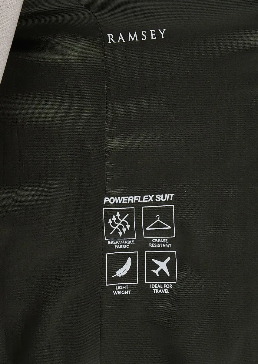 Khaki Plain Comfort Fit Suit - 7