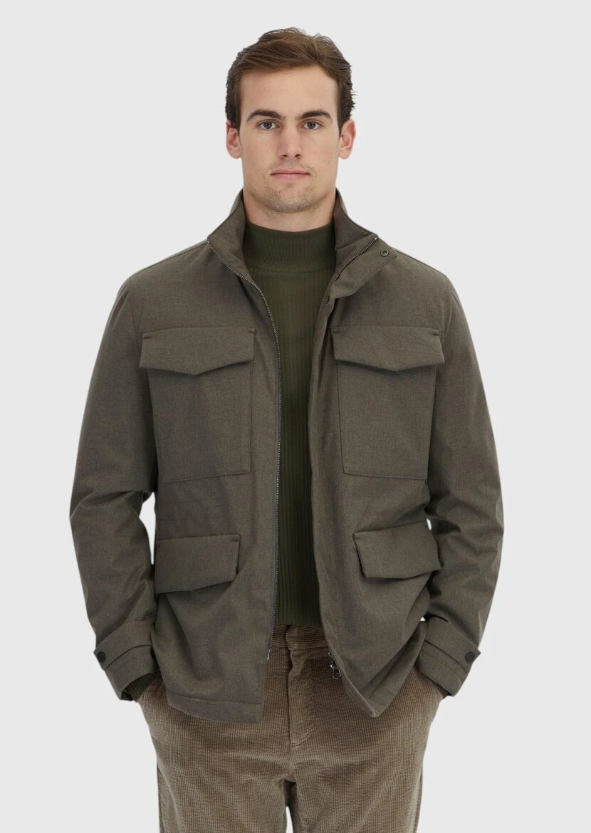 Khaki Regular Fit Blazer - RAMSEY