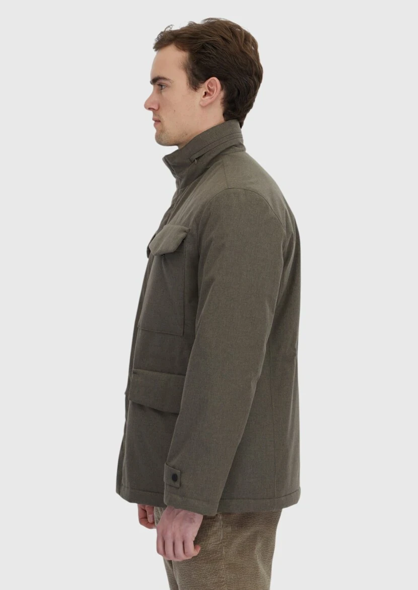 Khaki Regular Fit Blazer - 4