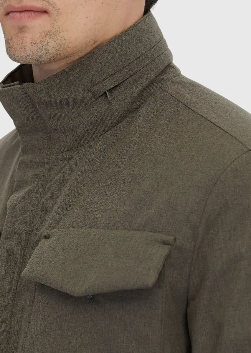 Khaki Regular Fit Blazer - 5