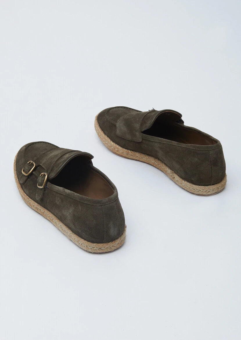 Khaki Suede Casual Loafer - 5