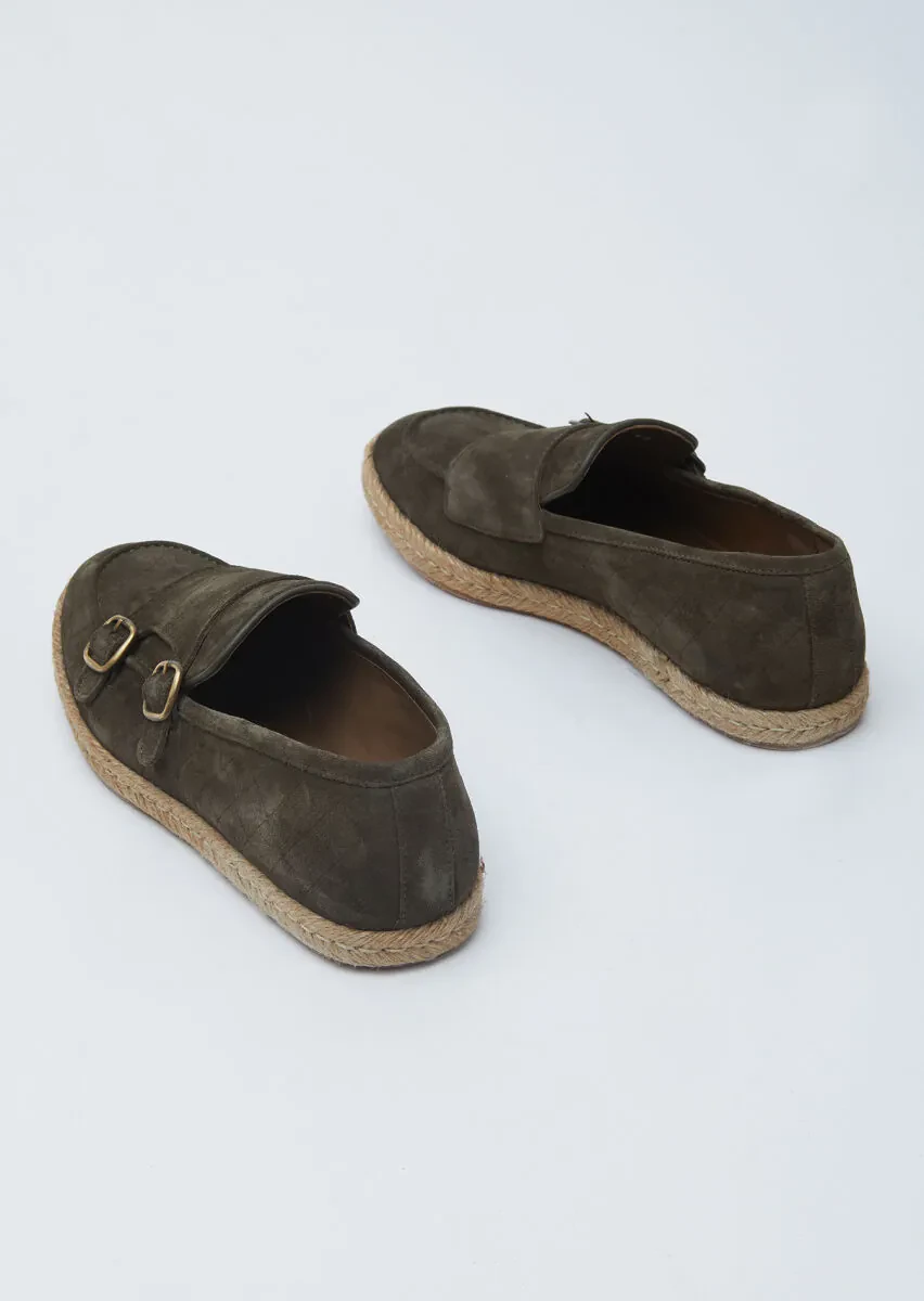 Khaki Suede Casual Loafer - 5