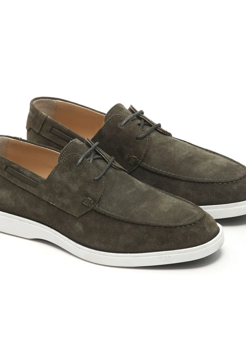 Khaki Suede Casual Shoes - 3
