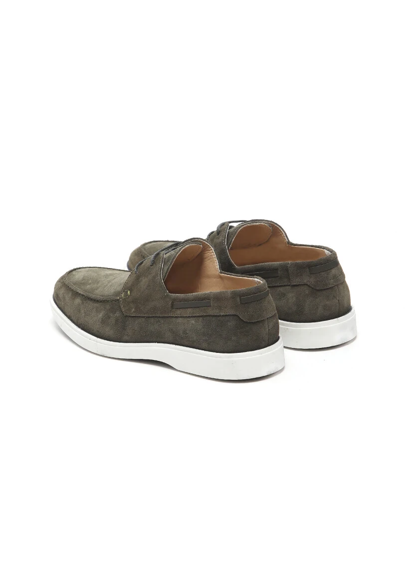 Khaki Suede Casual Shoes - 4