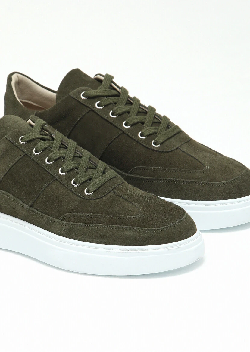Khaki Suede Sneaker - 3