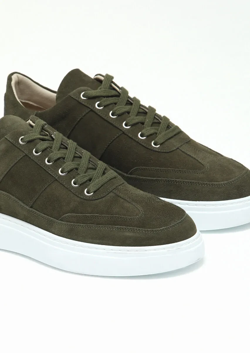 Khaki Suede Sneaker - 3
