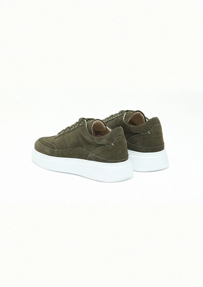 Khaki Suede Sneaker - 4