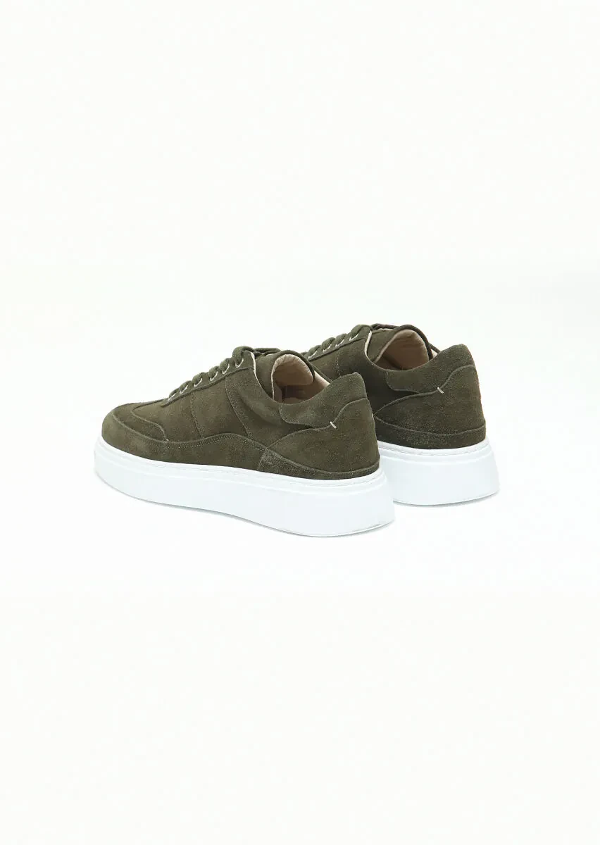 Khaki Suede Sneaker - 4