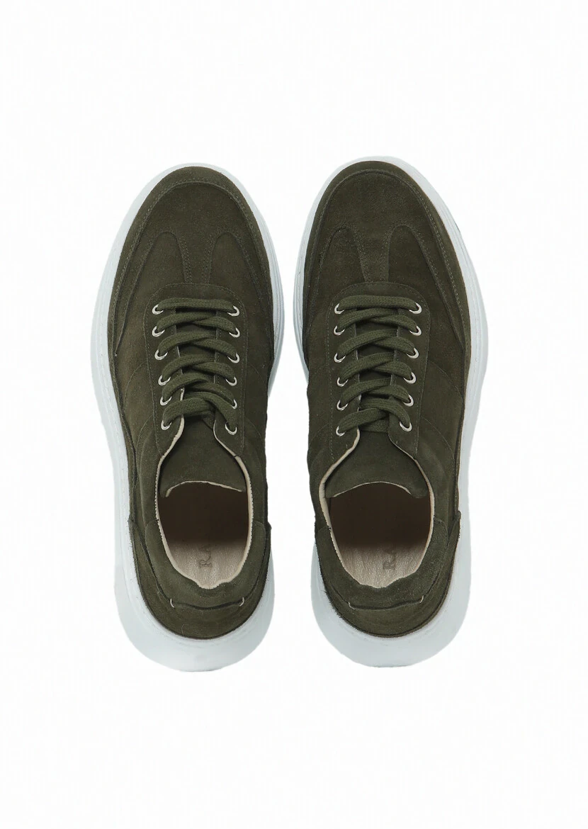 Khaki Suede Sneaker - 6