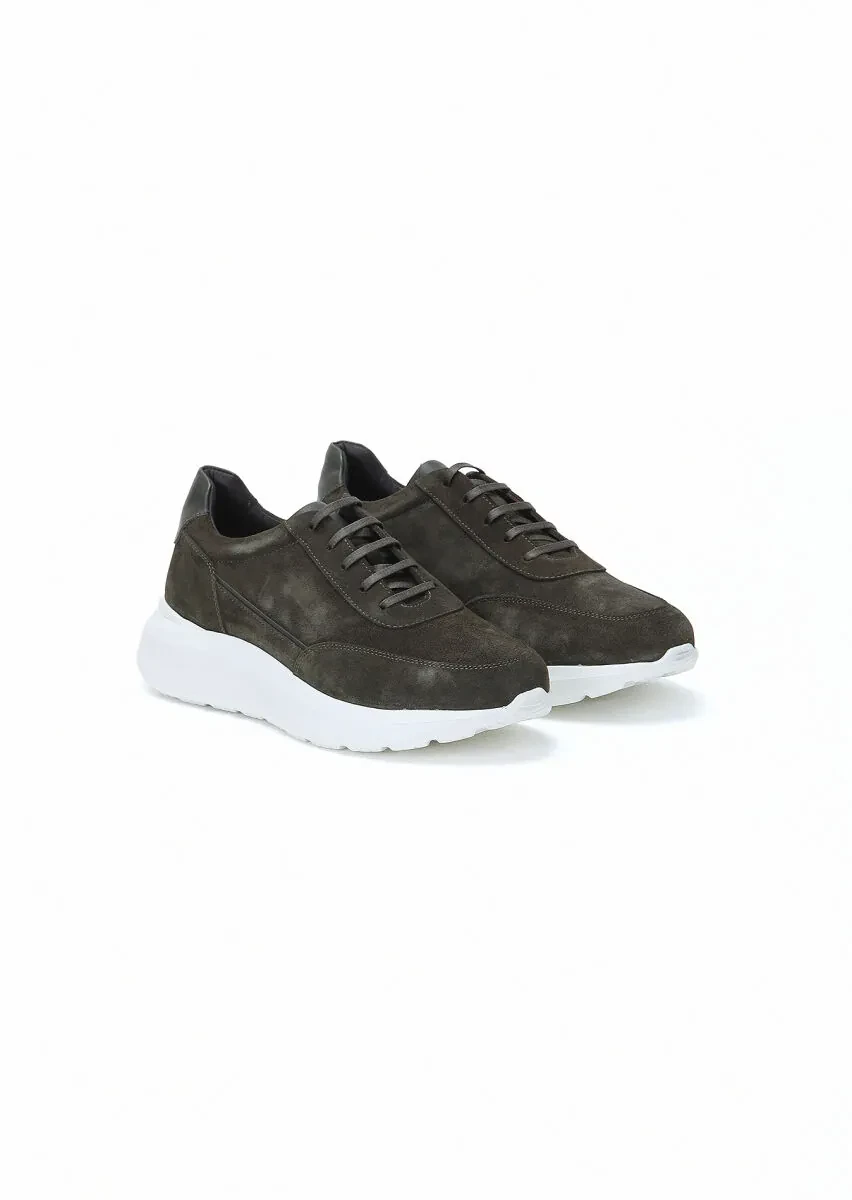 Khaki Suede Sneaker - 2