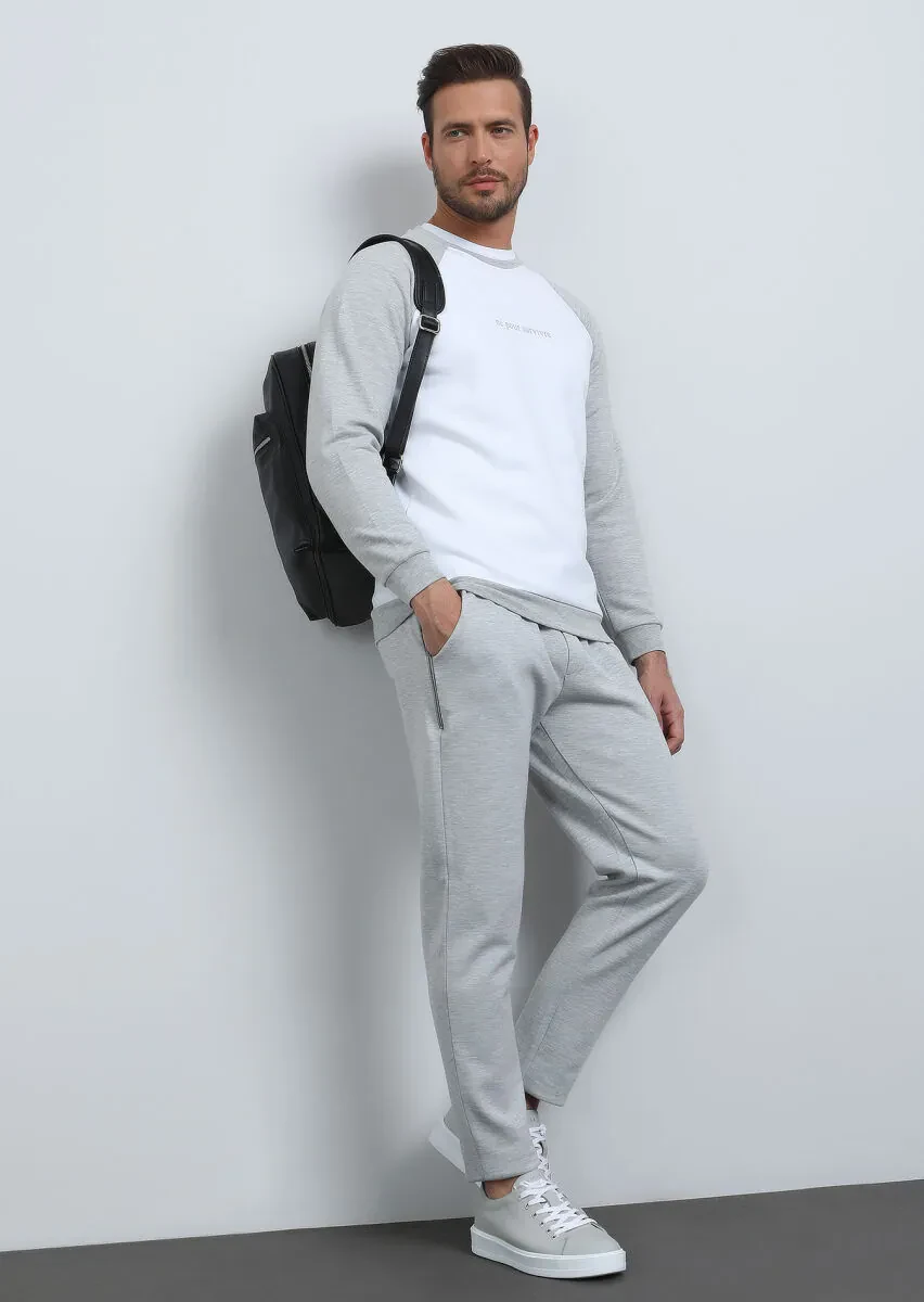 Kırık Beyaz Baskılı Sweatshırt - 2