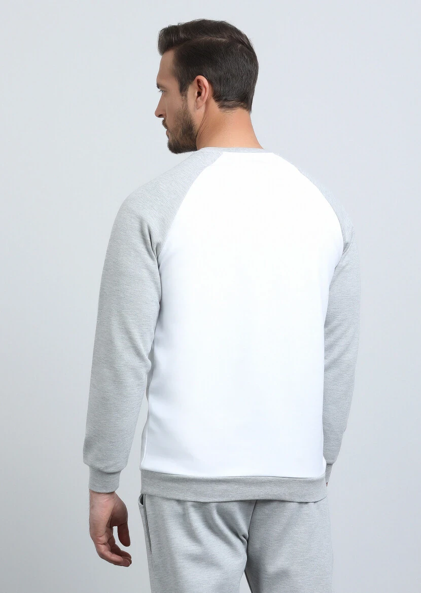 Kırık Beyaz Baskılı Sweatshırt - 5