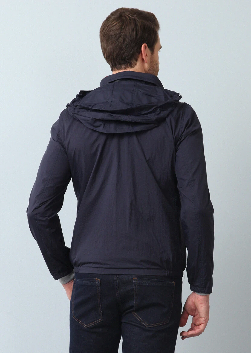 Kırmızı Regular Fit Dik Yaka Casual Dokuma Mont - 4