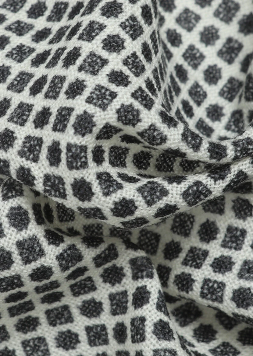 Koyu Gri %100 Yün Mendil 