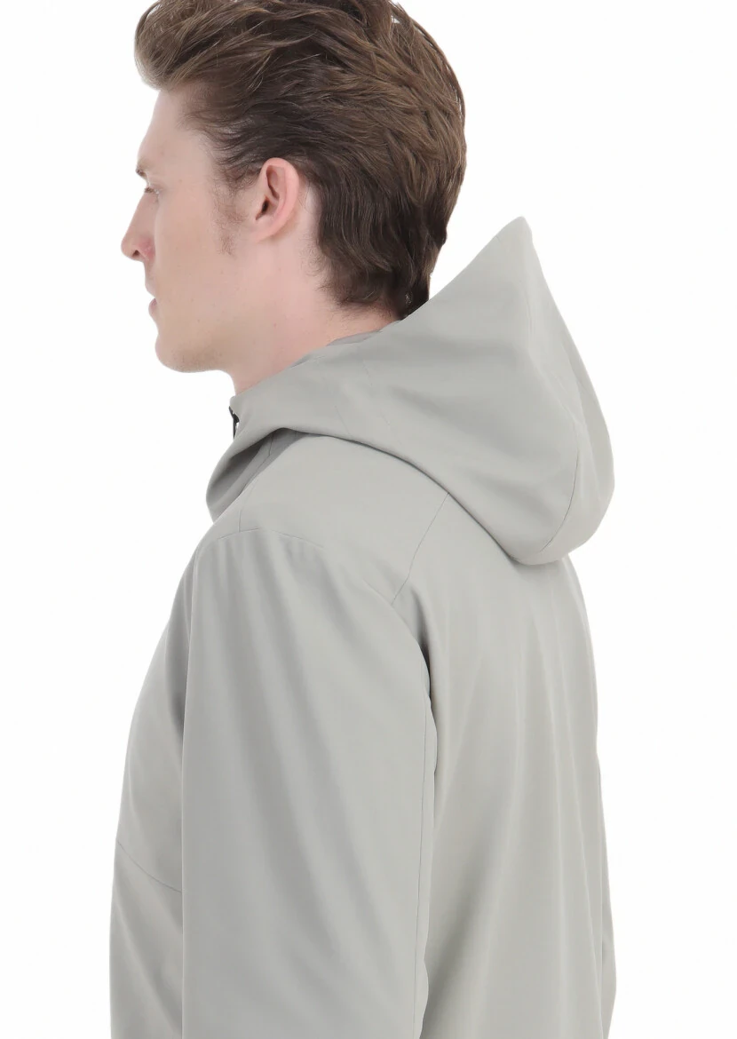 Kum Comfort Fit Kapüşonlu Spor Dokuma Mont - 6