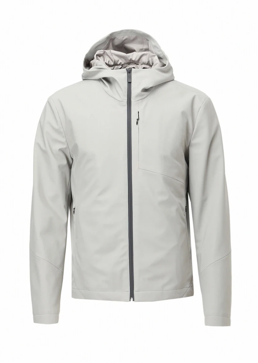 Kum Comfort Fit Kapüşonlu Spor Dokuma Mont - 8