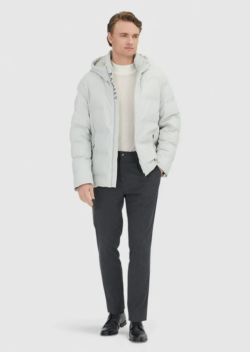 Kum Regular Fit Kapüşonlu Casual Dokuma Mont - 2