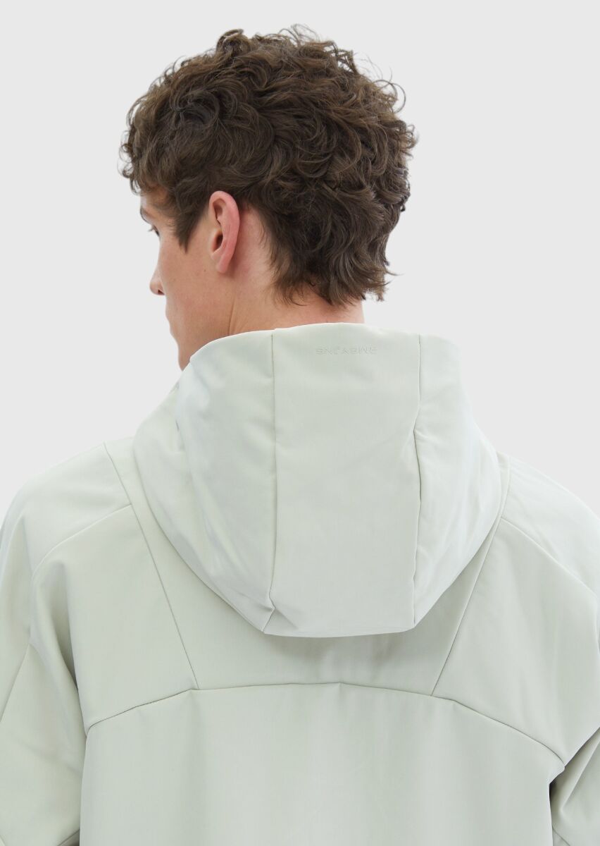 Kum Regular Fit Kapüşonlu Denim Dokuma Mont - 8