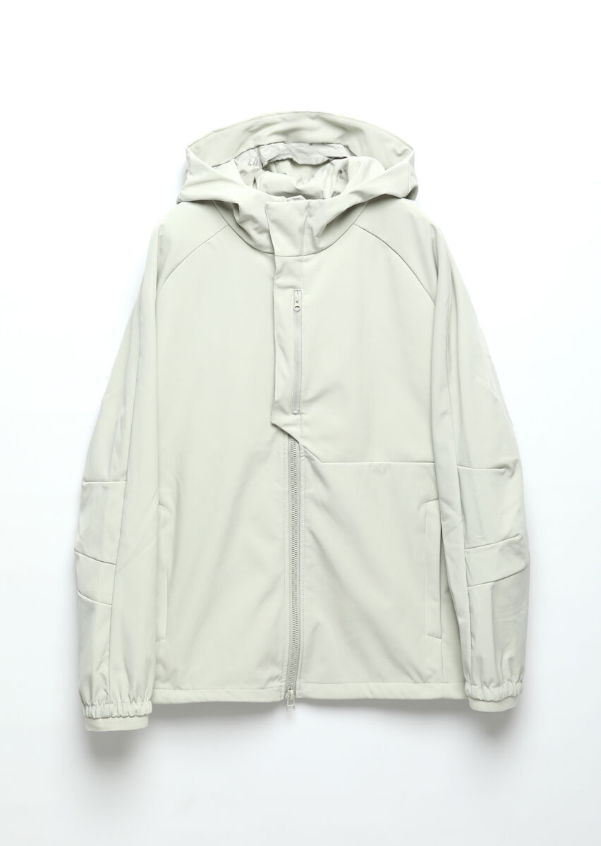 Kum Regular Fit Kapüşonlu Denim Dokuma Mont - 10