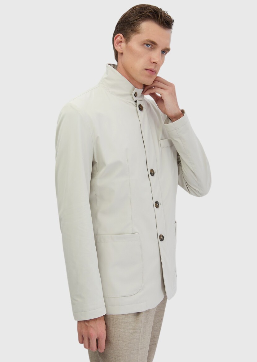 Kum Regular Fit Micro Jel Elyaflı Spor Ceket - 3