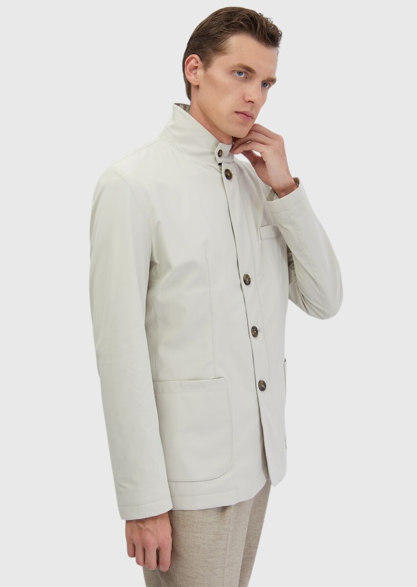 Kum Regular Fit Micro Jel Elyaflı Spor Ceket - 3