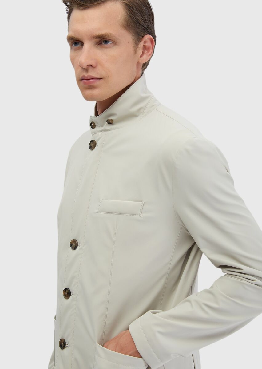 Kum Regular Fit Micro Jel Elyaflı Spor Ceket - 4