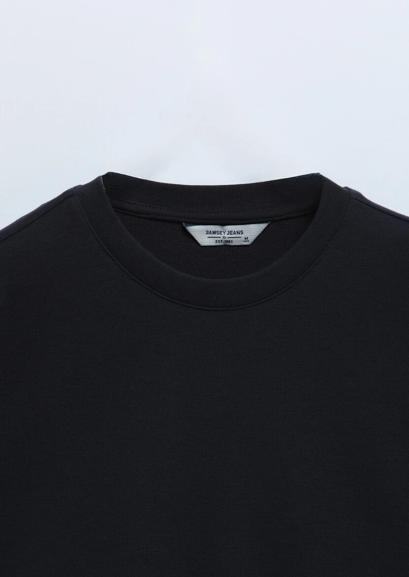 Lacivert Bisiklet Yaka Düz Sweatshırt - 7