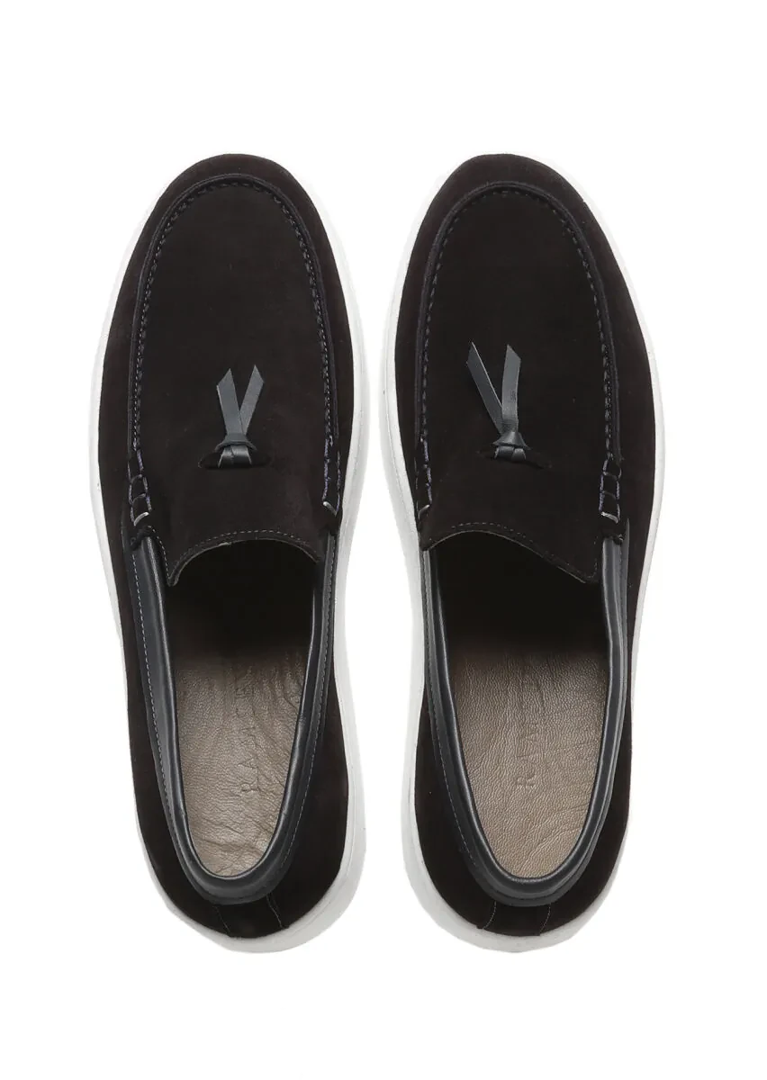 Lacivert Deri Casual Loafer - 4