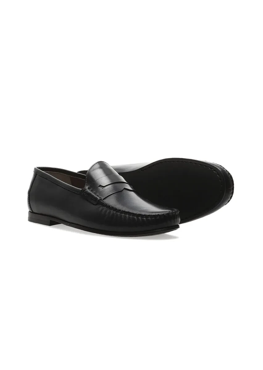Lacivert Deri Casual Loafer - 3
