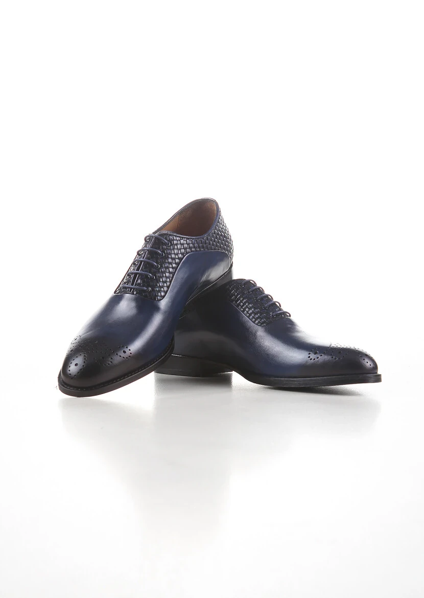 Lacivert Deri Klasik Ayakkabı - 2