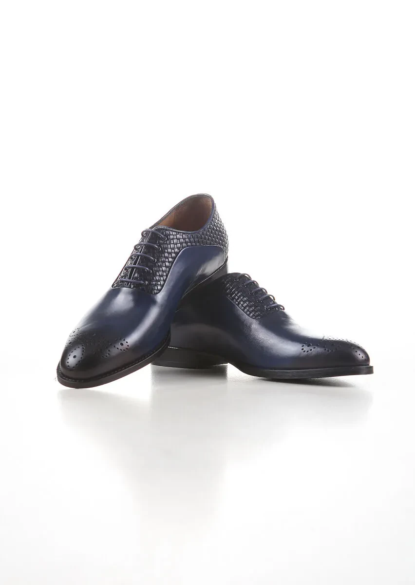 Lacivert Deri Klasik Ayakkabı - 2