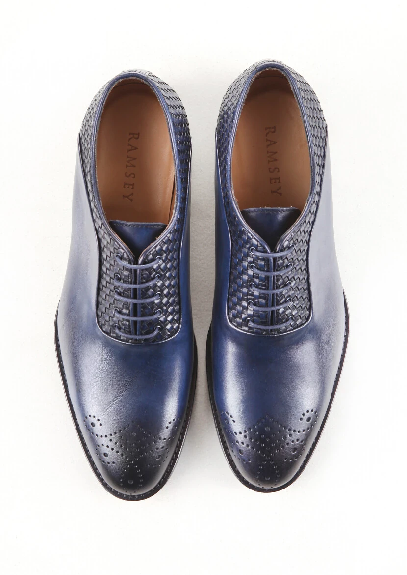 Lacivert Deri Klasik Ayakkabı - 5