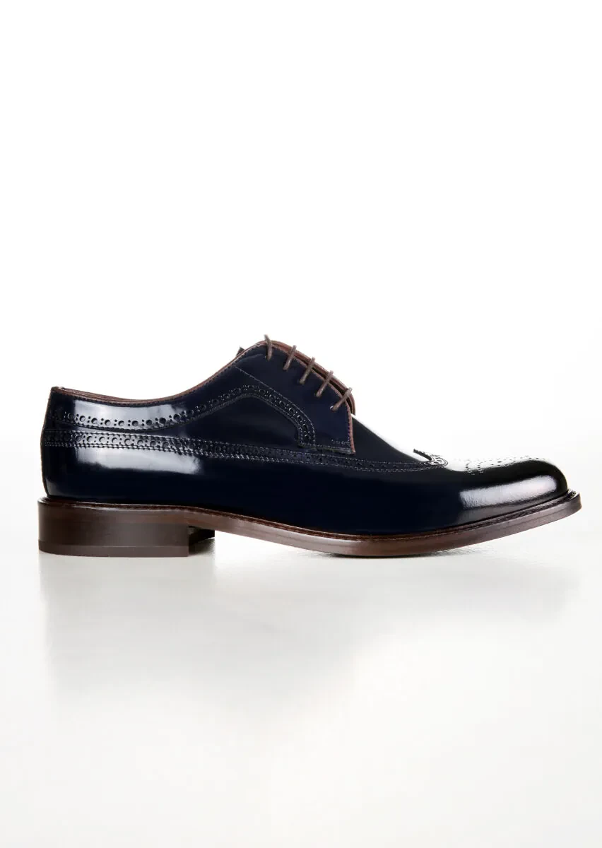 Lacivert Deri Klasik Ayakkabı - 1