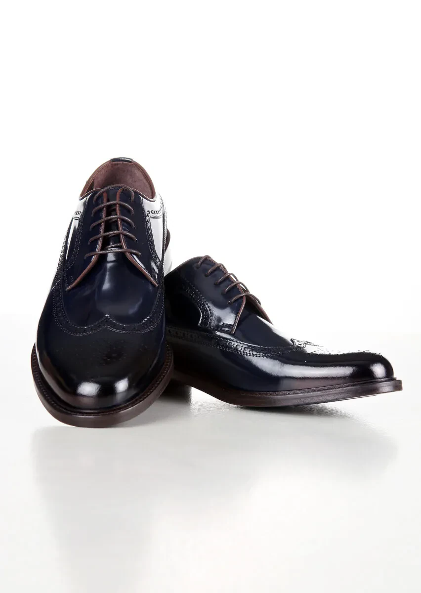 Lacivert Deri Klasik Ayakkabı - 2