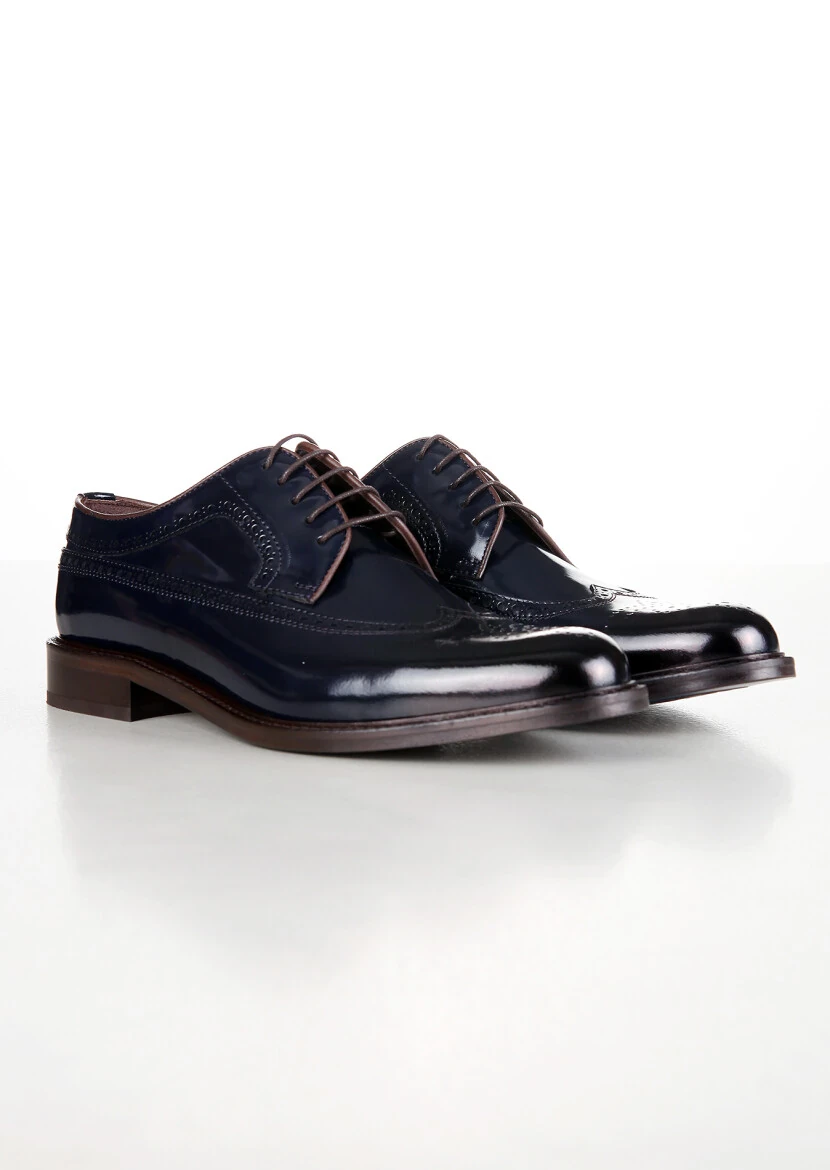 Lacivert Deri Klasik Ayakkabı - 3