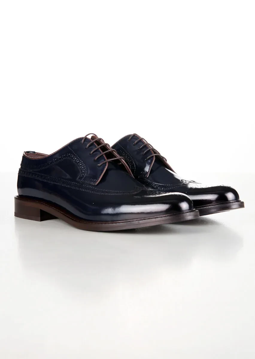 Lacivert Deri Klasik Ayakkabı - 3