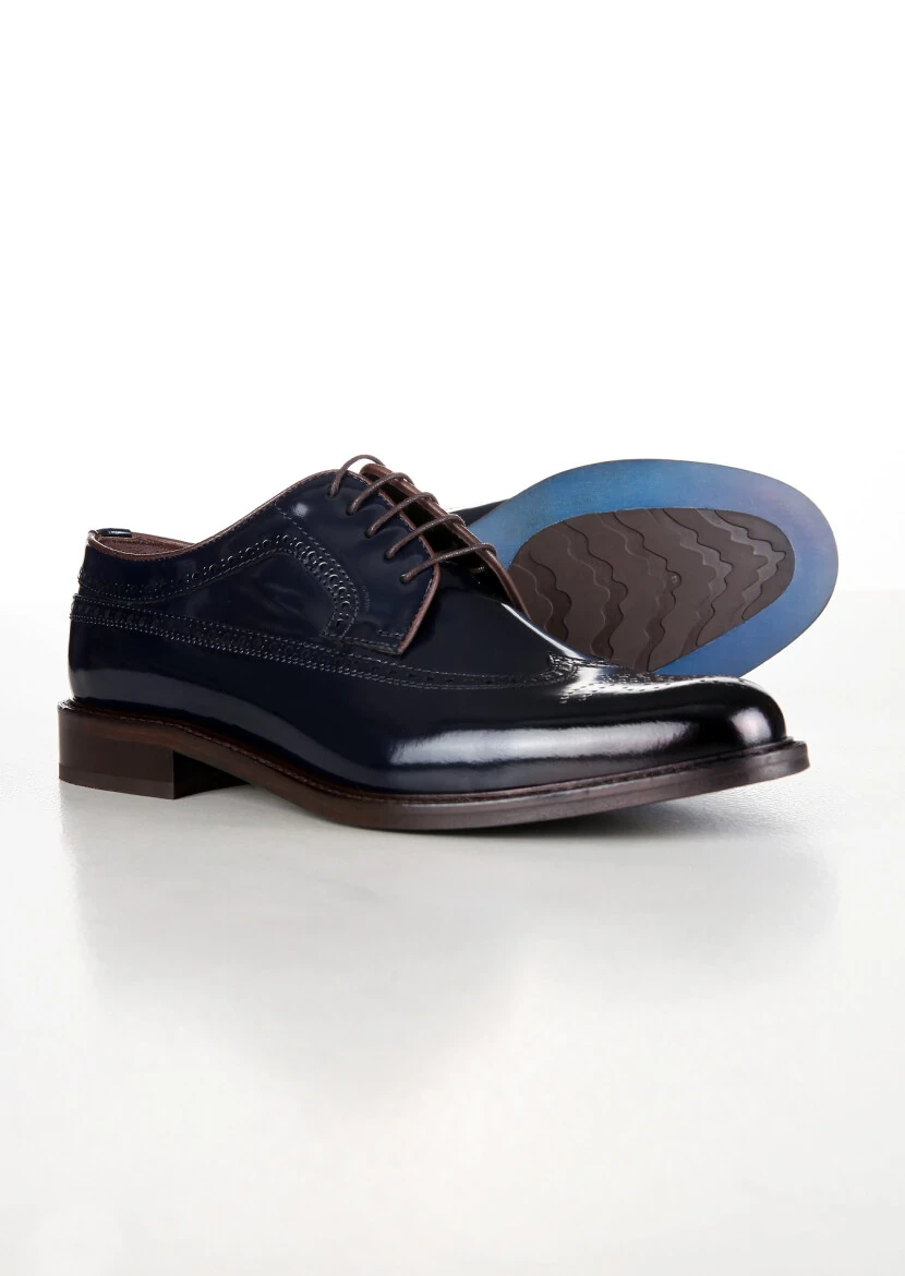 Lacivert Deri Klasik Ayakkabı - 4