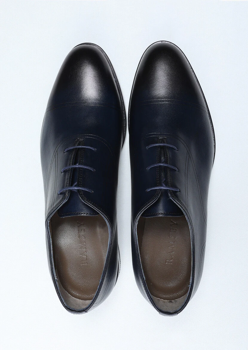 Lacivert Deri Klasik Ayakkabı - 5