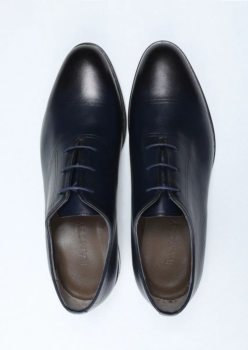 Lacivert Deri Klasik Ayakkabı - 5