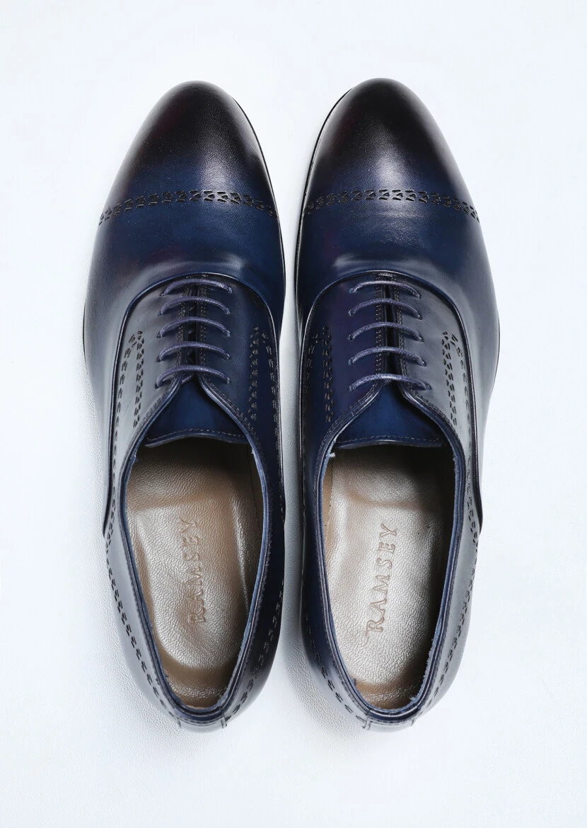 Lacivert Deri Klasik Ayakkabı - 5