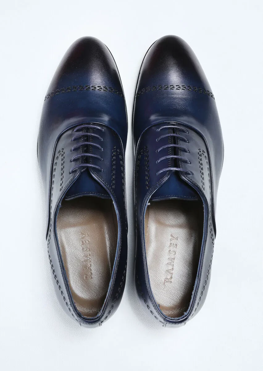 Lacivert Deri Klasik Ayakkabı - 5