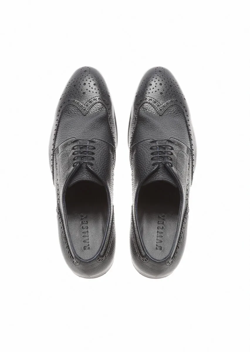 Lacivert Deri Klasik Ayakkabı - 5