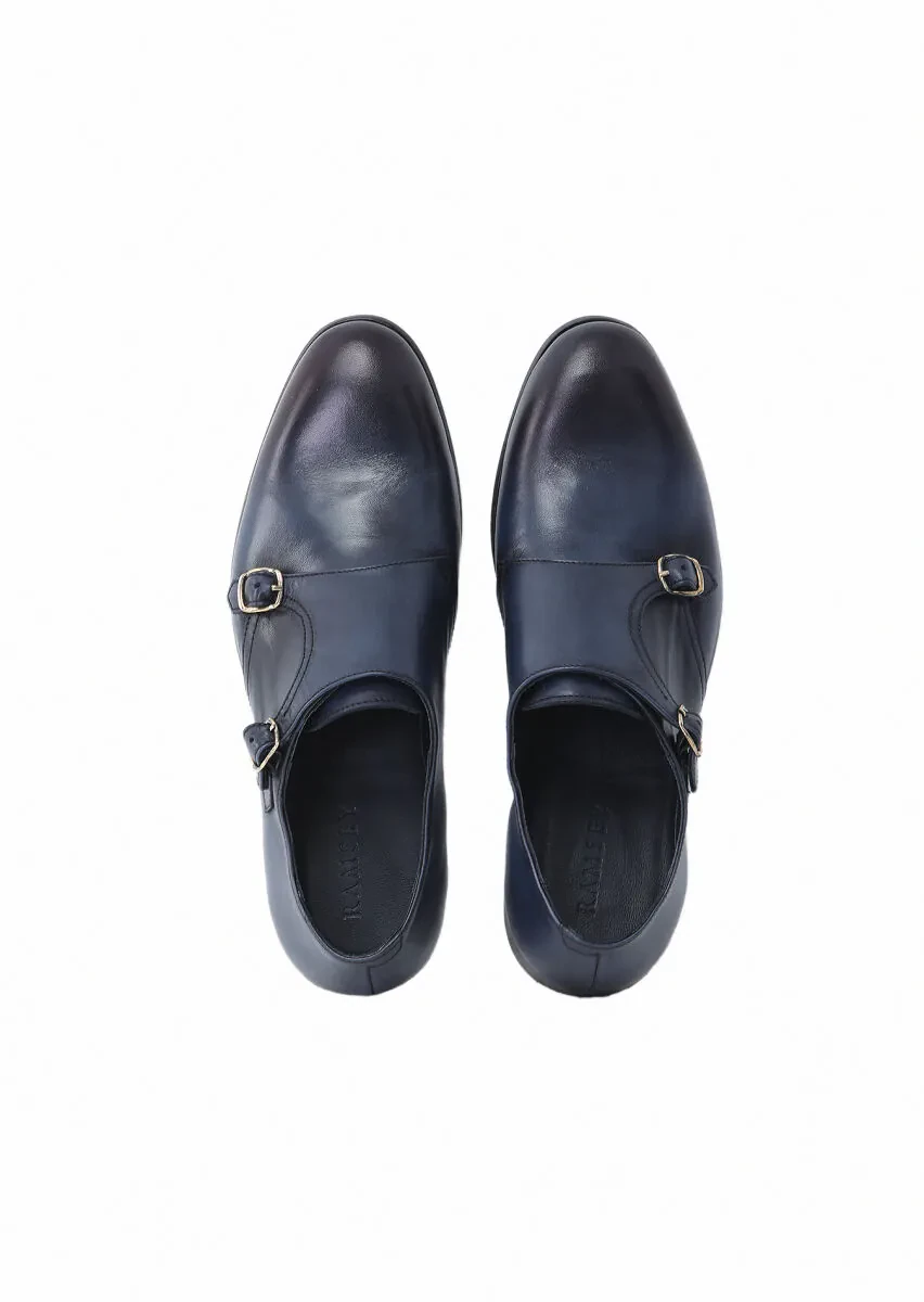 Lacivert Deri Klasik Loafer - 6