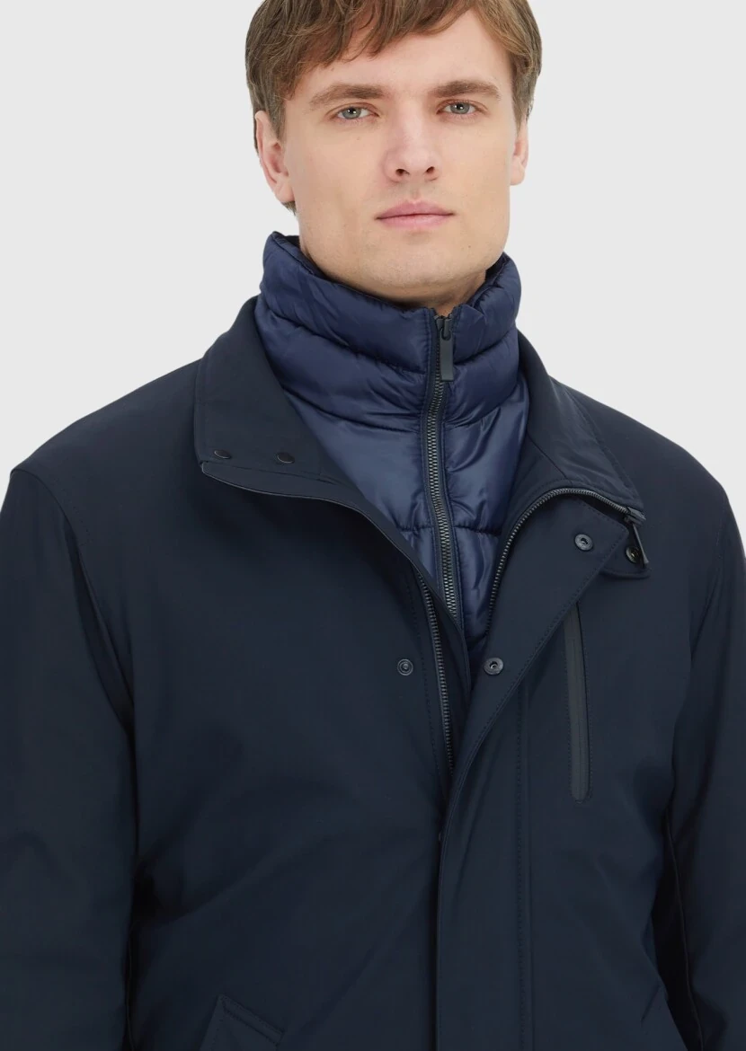 Lacivert Dik Yaka Casual Dokuma Kaban - 3