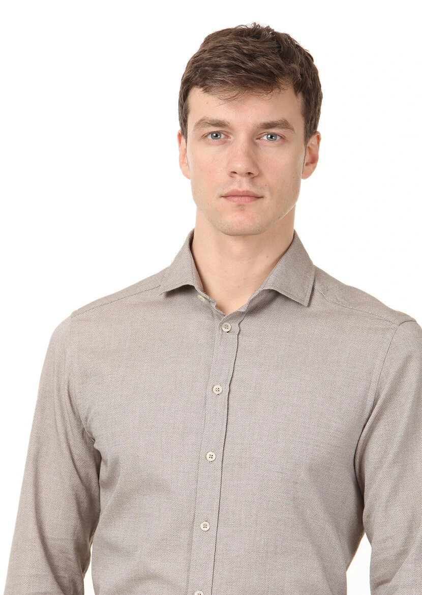 Lacivert Düz Dokuma Regular Fit Casual Pamuk Karışımlı Pantolon - 2